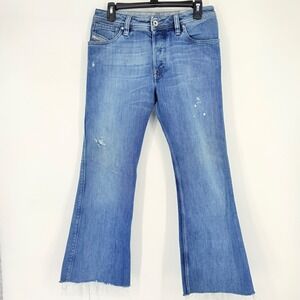 Diesel ZAF Button Fly‎ Bootcut Jeans Men's 28" x 27 1/2" Modified Raw Hem